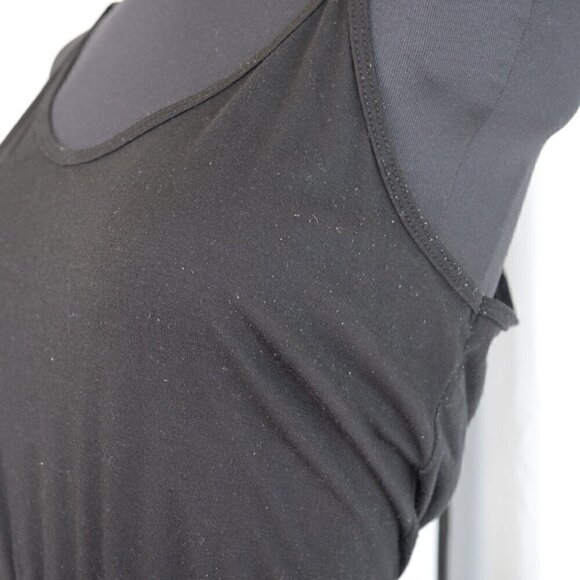 Oak + Fort Black Pleated Maxi Dress Sz M - Picture 7 of 8